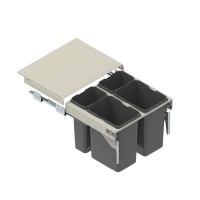 Мусорное ведро Rejs SEGREGO секция: 600 Серый Н=320 (564x480x330) 4*(2x7L/2x15L) WE28.4038.01.549
