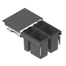 Відро для сміття Rejs SEGREGO секція: 600 Графіт Н=425 (564x480x440) 4*(2x9L/2x20L) колір Графіт