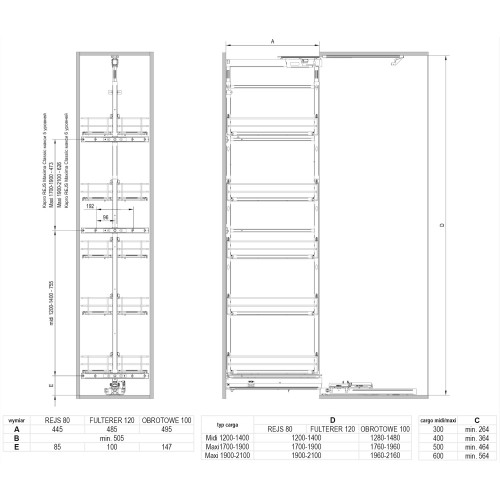 Карго REJS Maxima Classic максі 6 рівнів 400 Хром - WE31.0022.01.001