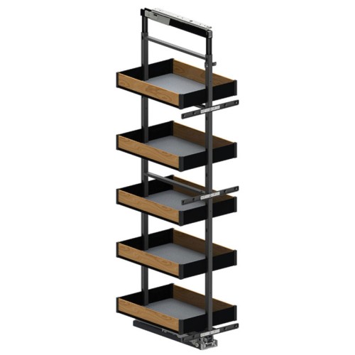 Карго REJS Maxima PURO Графит/Дерево 5 полок 400мм 1700-1900мм (без направляющих) - WE35.0029.12.C74