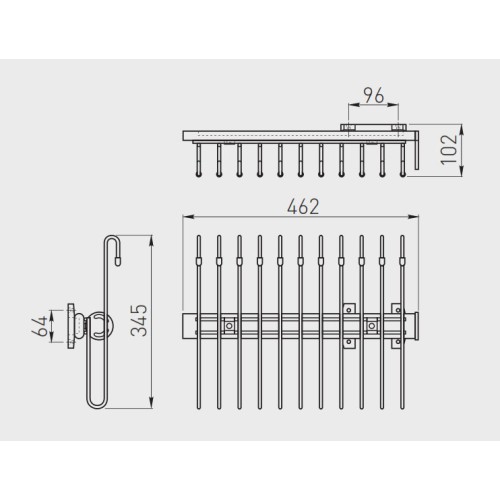 Вешалка для брюк - верхнее крепление - ww-wspp00-01
