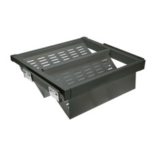 Полиця для взуття металева elite 700 перфорована мм з доводчиком, колір графіт.