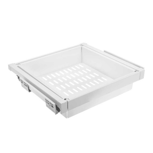 Корзина для белья elite перфорированная 700 мм с доводчиком, цвет белый - WG-KOSZM70-10