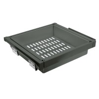 Кошик для білизни elite перфорований 700 мм з доводчиком, колір графіт