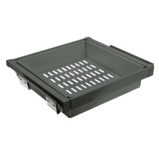 Кошик для білизни elite перфорований 700 мм з доводчиком, колір графіт