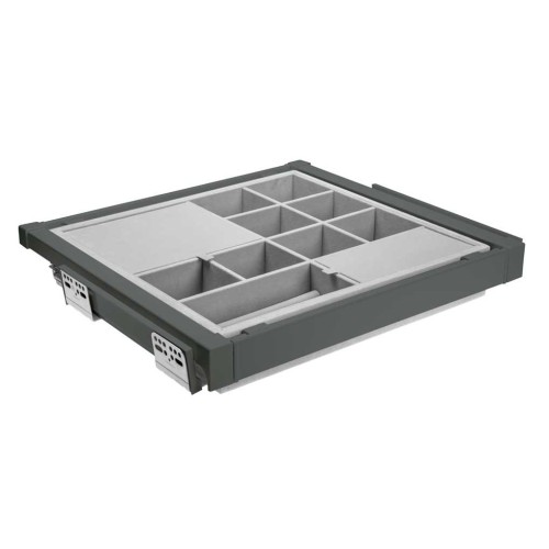 Органайзер для речей elite 600 мм з доводчиком, колір графіт - WG-PRZEG60-60