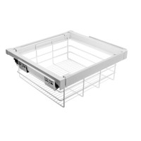 Кошик для білизни elite 700 мм з доводчиком, колір білий