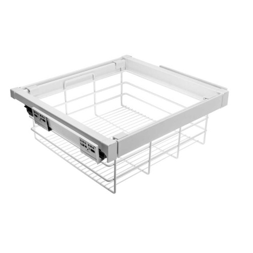 Кошик для білизни elite 700 мм з доводчиком, колір білий - WG-KOSZ70-10