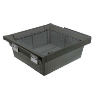 Плетені кошики для білизни elite 900 мм із ротанга, колір графіт