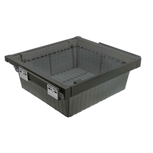 Плетеные корзины для белья elite 900 мм из ротанга, цвет графит - WG-KOSZR90-60