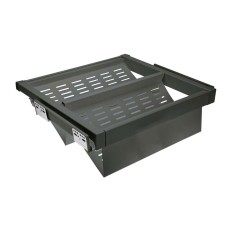 Полиця для взуття металева elite 800 перфорована мм з доводчиком, колір графіт.