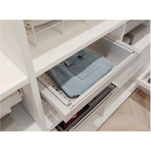 Корзина для белья elite перфорированная 800 мм с доводчиком, цвет графит - WG-KOSZM80-60