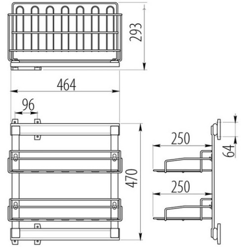 Система висувна для взуття 2 полиці - pp-2obuw0-05