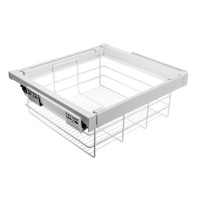 Кошик для білизни elite 800 мм з доводчиком, колір білий