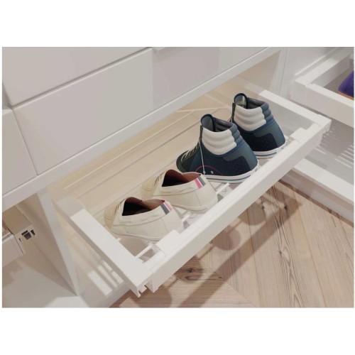 Полиця для взуття elite 800 мм з доводчиком, колір білий - WG-POBUW80-10