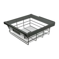 Кошик для білизни elite 800 мм з доводчиком, колір графіт