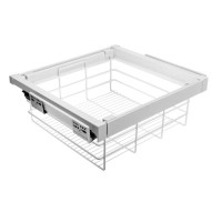 Корзина для белья elite 900 мм с доводчиком, цвет белый