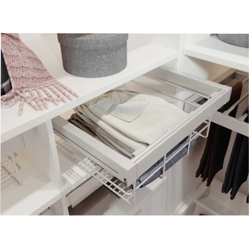 Кошик для білизни elite 900 мм з доводчиком, колір білий - WG-KOSZ90-10