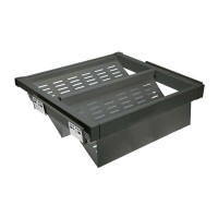 Полиця для взуття металева elite 900 перфорована мм з доводчиком, колір графіт.