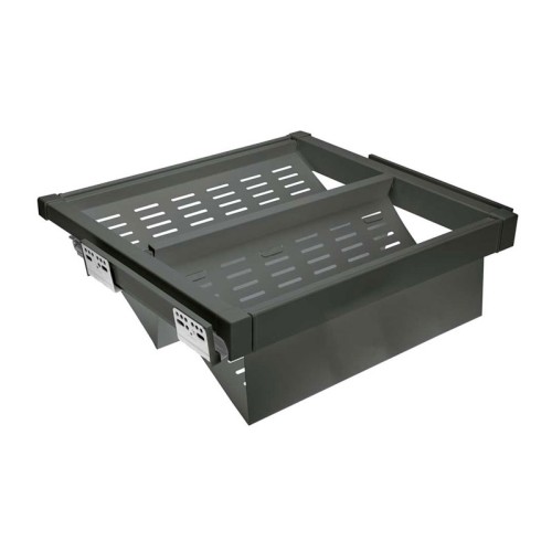 Полиця для взуття металева elite 900 перфорована мм з доводчиком, колір графіт - WG-POBUWM90-60