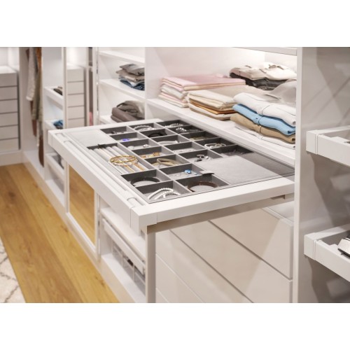 Органайзер для речей elite 800 мм із доводчиком, колір білий - WG-PRZEG80-10