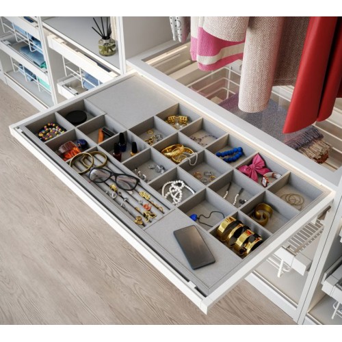 Органайзер для речей elite 800 мм із доводчиком, колір білий - WG-PRZEG80-10