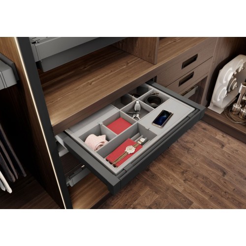 Органайзер для речей elite 800 мм з доводчиком, колір графіт - WG-PRZEG80-60