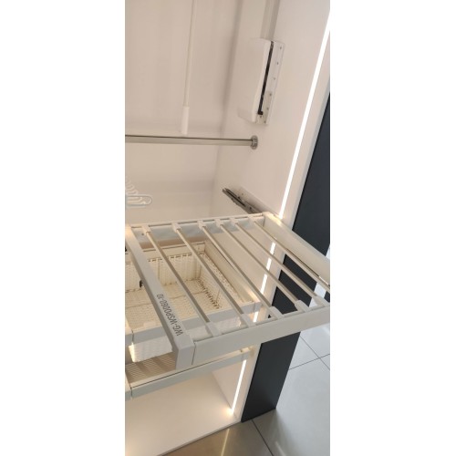 Вішалка для штанів elite 700 мм з доводчиком, колір білий - WG-WSPOD70-10