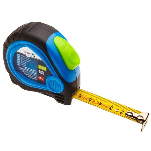 Рулетка 3м х 16 мм MID + нейлонове покриття - HT4M423