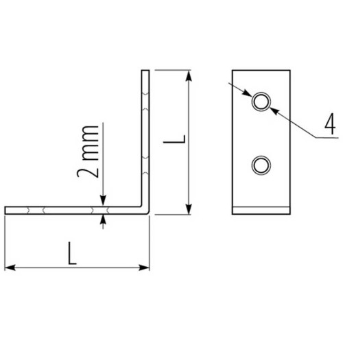 Кутник монтажний 30х30 - KW-FS0430-03