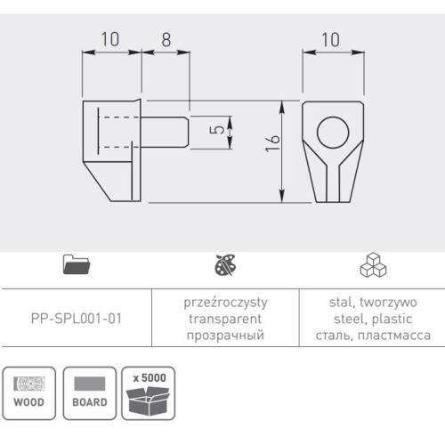 Полкоутримувач GTV SAFETY - PP-SPL001-01