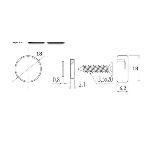 Кріплення для дзеркал Ф18X6.2 - MC-J04A2-18-01