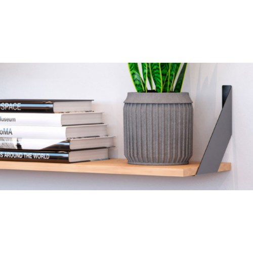 Полкоутримувач ФЛАТ flat 200x200 мм, чорний матовий - PP-FLAT-20M