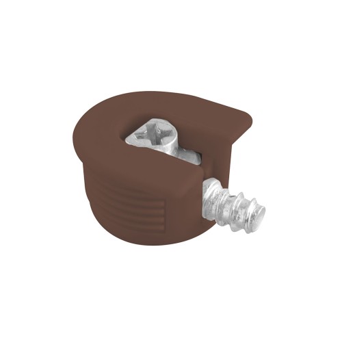 Ексцентрикова стяжка GTV для полиць 16мм + ДЮБЕЛЬ 8мм Коричнева - MM-FI20X6X7-PL30