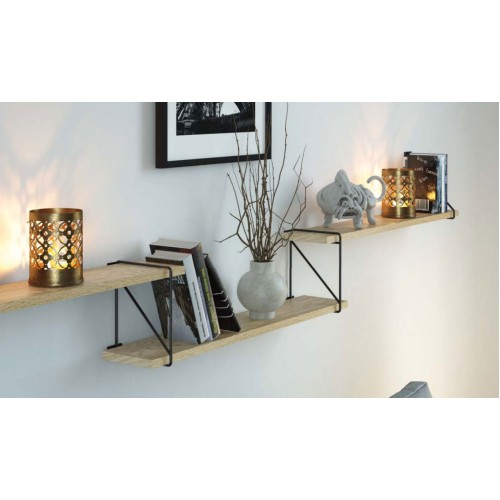 Полкоутримувач РОД rod 210x160 мм, чорний матовий - PP-ROD-20M