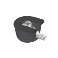 Ексцентрикова стяжка GTV для полиць 16мм + ДЮБЕЛЬ 8мм Чорна