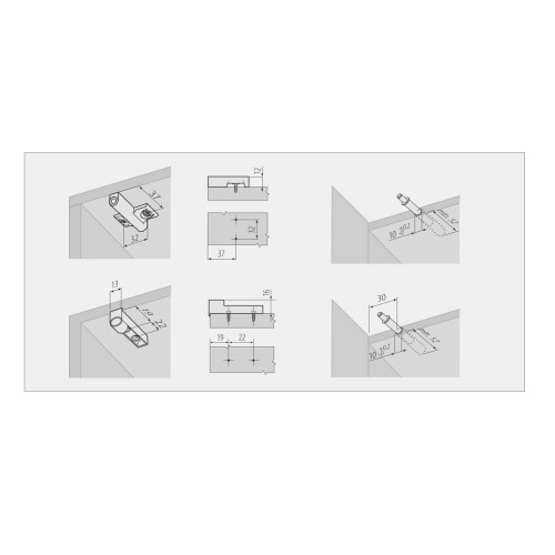 Врізний амортизатор GTV, сірий - am-odb000-60