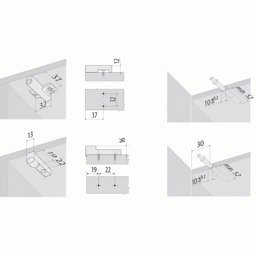 Кріплення до амортизатора пневматичного GTV просте - AM-ADAP0B-60