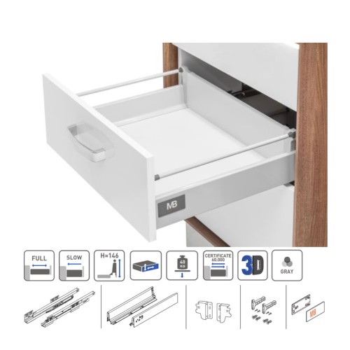 Модерн бокс L-300 середній сірий - pb-d-kpl300b