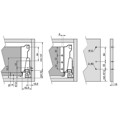 Модерн бокс L-400 середній сірий - pb-d-kpl400b