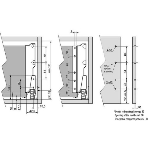 Модерн бокс L-500 комплект високої ящика C-pb-d-kpl500c