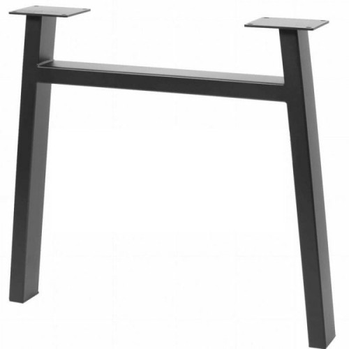 Каркас для стола GTV INDUSTRIA 710 мм x 820 мм трапеция с перекладиной профиль 80 x 20 мм черный - NM-INDUSTRIA-H20-710X820-20M