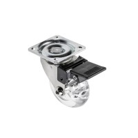 Мебельный ролик Brazylia d 50 прозрачный с фиксатором