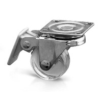 Меблевий ролик d 35 прозорий з фіксатором