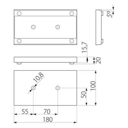 Ніжка меблева MODERN 926 хром - nm-mdn926-01