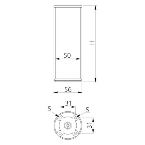 Ніжка меблева 867 H-100 - NM-BD-867-100