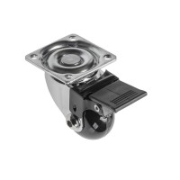 Мебельный ролик BRAZYLIA d 35 Черный с фиксатором