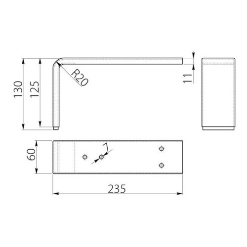 Ніжка меблева MODERN D4 хром - nm-mdn-d4-01