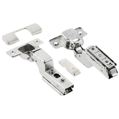 Петля GTV SOLID PRO внутрішня Гідравлічна + Пряма планка 3Д CLIPON - ZM-DCHCB07-3DBEO