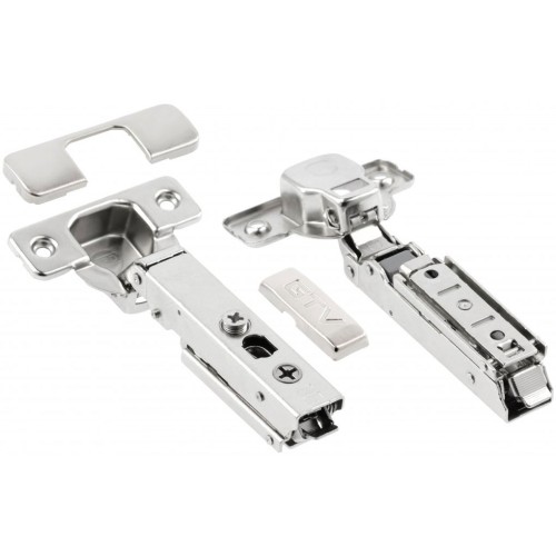 Петля GTV SOLID PRO накладна Гідравлічна + Пряма планка 3Д CLIPON - ZM-DCHCB09-3DBEO